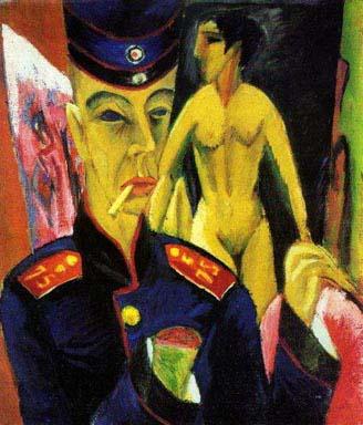 Ernst Ludwig Kirchner Self Portrait as a Soldier oil painting picture